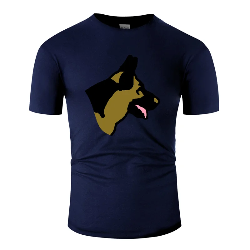 Men-Navy Blue Принт популярная пастуха немецкая футболка для мужчин Уличная одежда Размер S-5xl Новинка Мужская футболка хлопок против морщин Высокое качество - Цвет: Men-Navy Blue