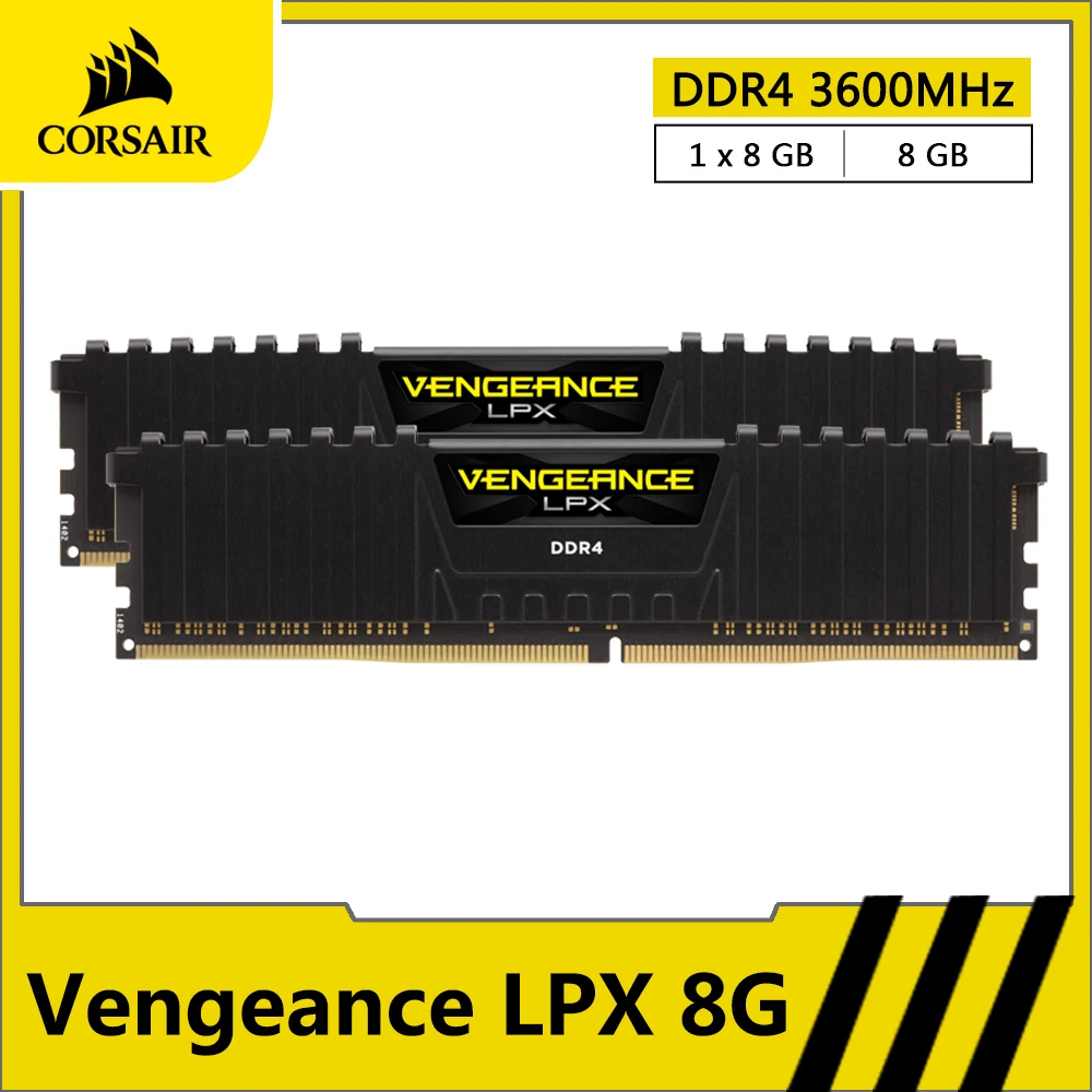 

CORSAIR Vengeance LPX RAM DDR4 8GB 16GB 3600MHz Desktop Memory PC Computer Desktop Memoria RAM DDR4 288 Pin DIMM Module