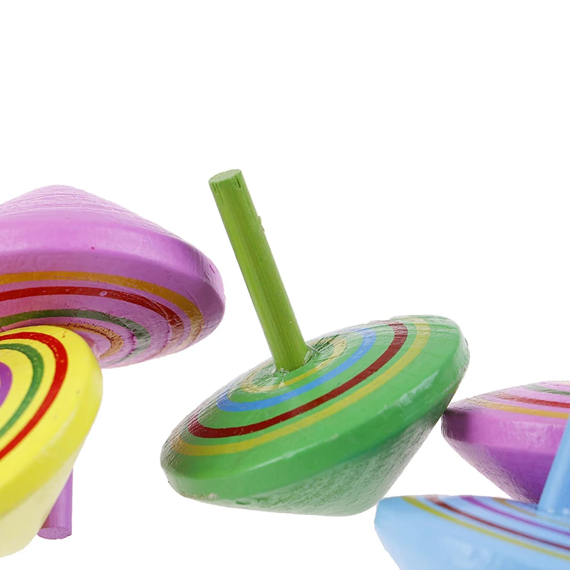 1 шт. деревянные детские игрушки с гироскопом дети для взрослых облегчение стресс Настольный спиннинг игрушки Дети подарки на день рождения случайный цвет