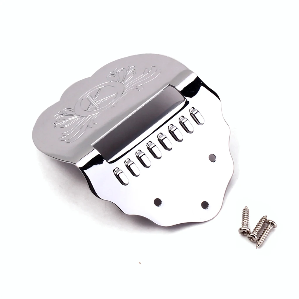 8 STRING MANDOLIN CHROME TAILPIECE 3 Screws Parts Accessory