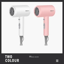 Портативный фен для волос, анионные ионы, фен для волос, розовый и белый цвет, для путешествий, домашнего использования, инструмент для ухода за волосами