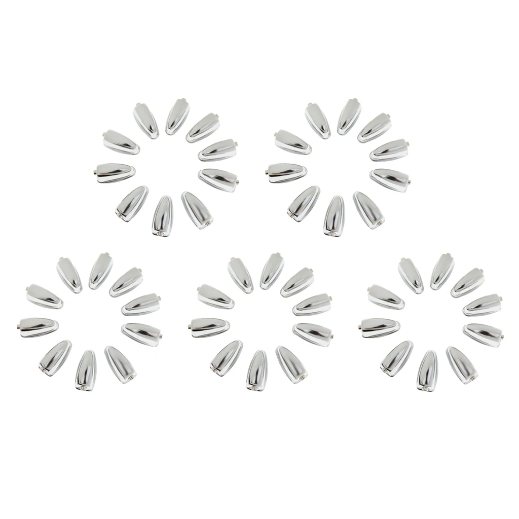 MagiDeal 50pcs Percussion Drum Set Lugs Silver Hardware DIY for Drum Player