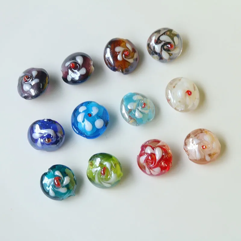 

New 50pcs/lot flowers pattern geometry irregular rounds shape Straight hole beads diy jewelry earring/bracelet accessory