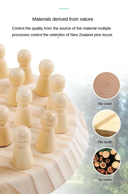  Wooden Board Game 1pc Compass Chess Toy Educational