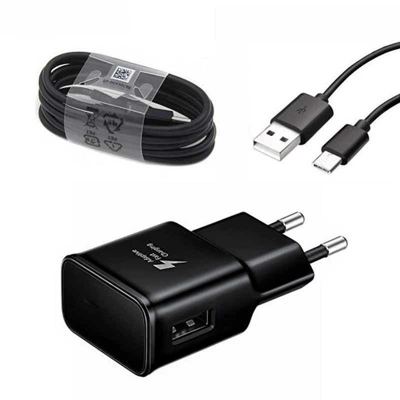 

For Samsung S10 A50 A70 Fast Charger USB Type-C Cable Adaptive Fast Charging Charger for Samsung S10E S10 plus S9 S8 Note 10 8 9