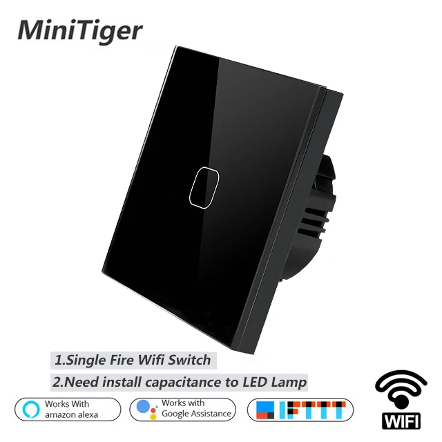 Minitiger WIFI Smart Touch Switch APP беспроводной пульт дистанционного управления настенный