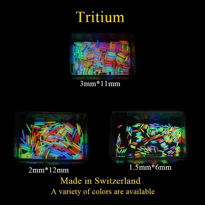 1 PCS Tritium Gas Tube 1.5*6mm 2*12、3*11 Self Luminous tritium vials EDC Multi-color Selection Emergency Light | Дом и сад