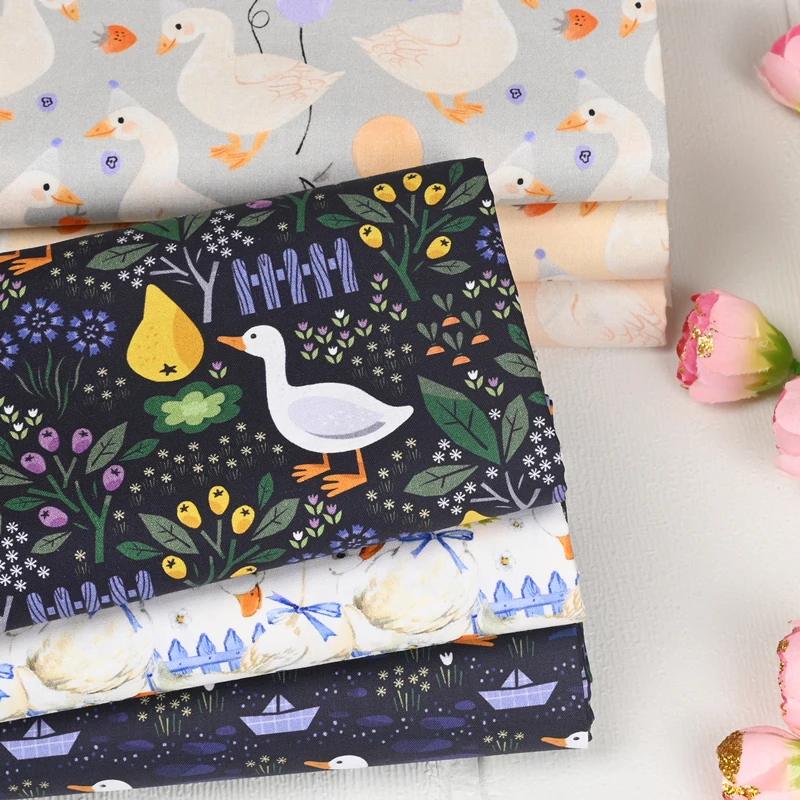 Симпатичная маленькая утка, лебедь, хлопковая ткань, дизайнерская ткань для платья, мультяшная ткань, шитье, рукоделие, материал для маски, сделай сам, ткань для шитья Симпатичная маленькая утка, лебедь, хлопковая ткань, дизайнерская ткань для платья, мультяшная ткань, шитье, рукоделие, материал для маски, сделай сам, ткань для шитья