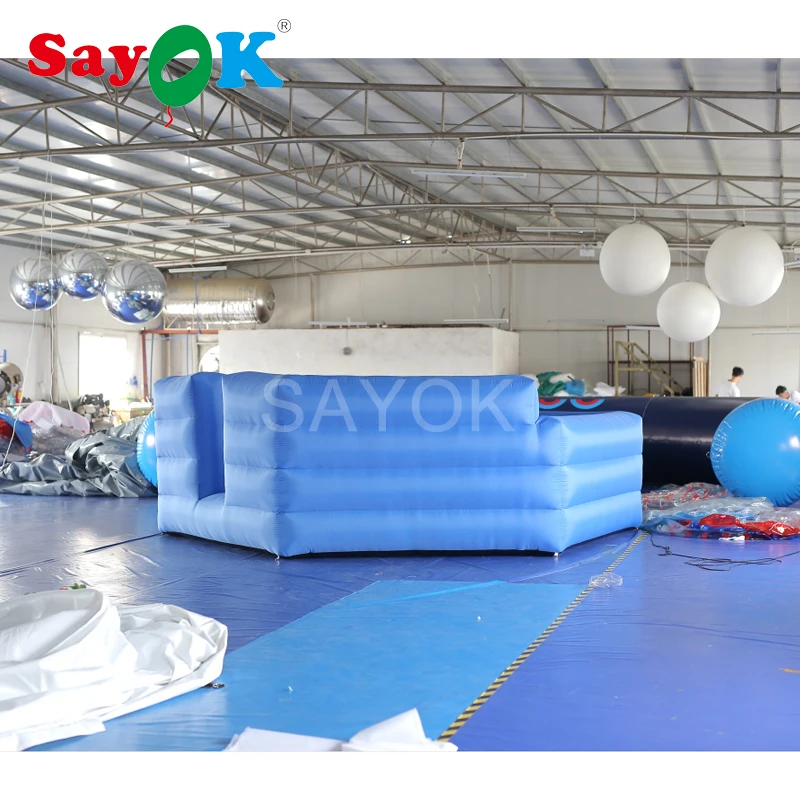 Sayok 15 футов надувной Gaga мяч яма Gagaball корт с электрическим воздуходувкой для наружного/внутреннего семейного школьного деятельности(синий