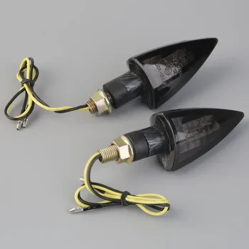 

High quality newest 2pcs LED Turn Signal Indicator Tail Lights Bulbs Black for Motorcycle Bike hot sale