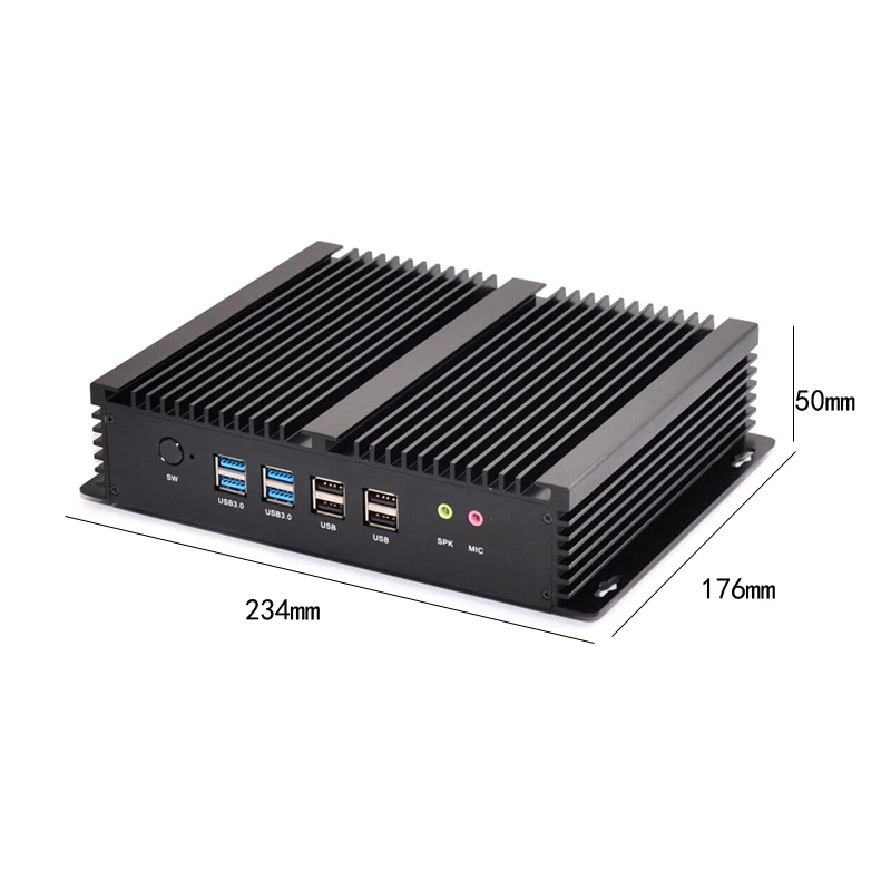 Eip настольный компьютер 2Gigabit lan 6com безвентиляторный мини-ПК Intel core i3 4010U/i5 4200U/i7 4500U использовать в качестве мультимедиа промышленности KTV финансовых win linux