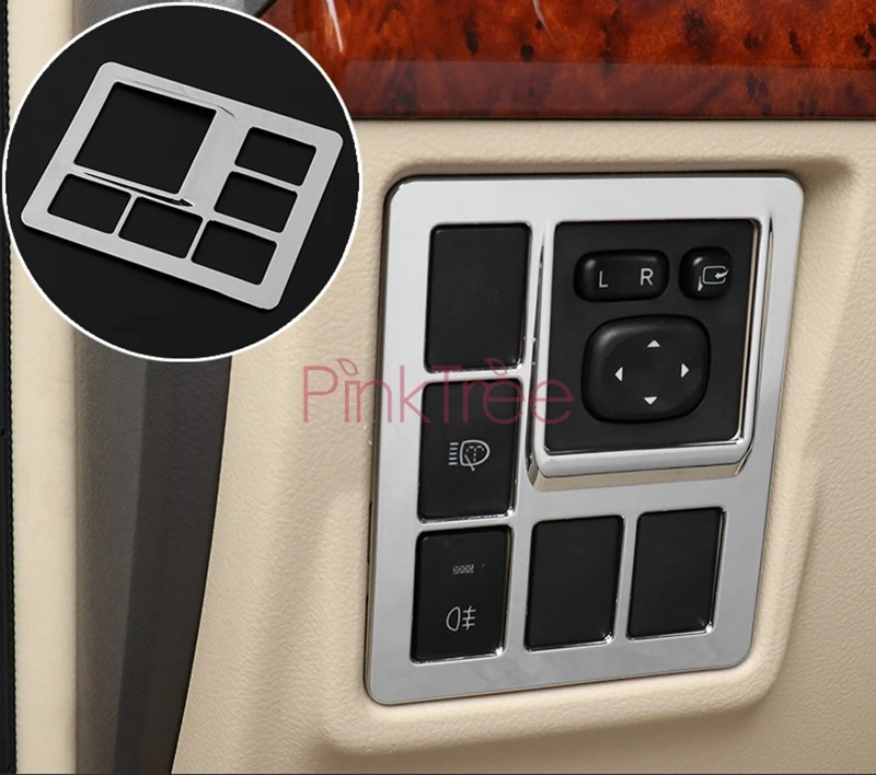 Для Toyota Land Cruiser Prado 150 2010-2013- внутренний светильник Панель управления Крышка хром/деревянный цвет Стайлинг аксессуар