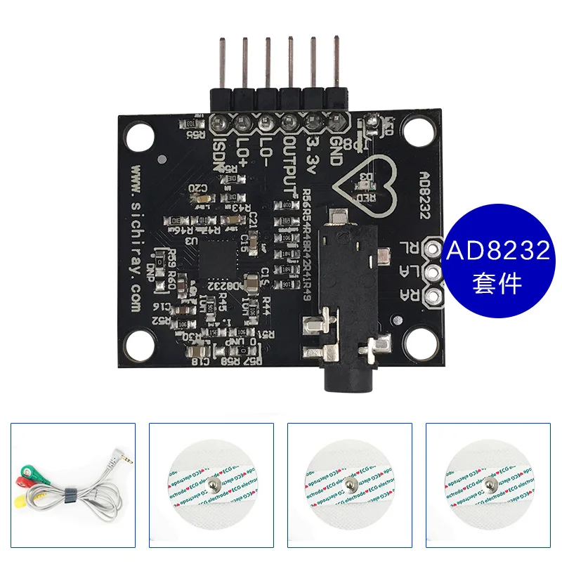 

AD8232 ECG Sensor Bioelectric Signal Acquisition Development Kit HRV Health Measurement Heart Rate Monitoring