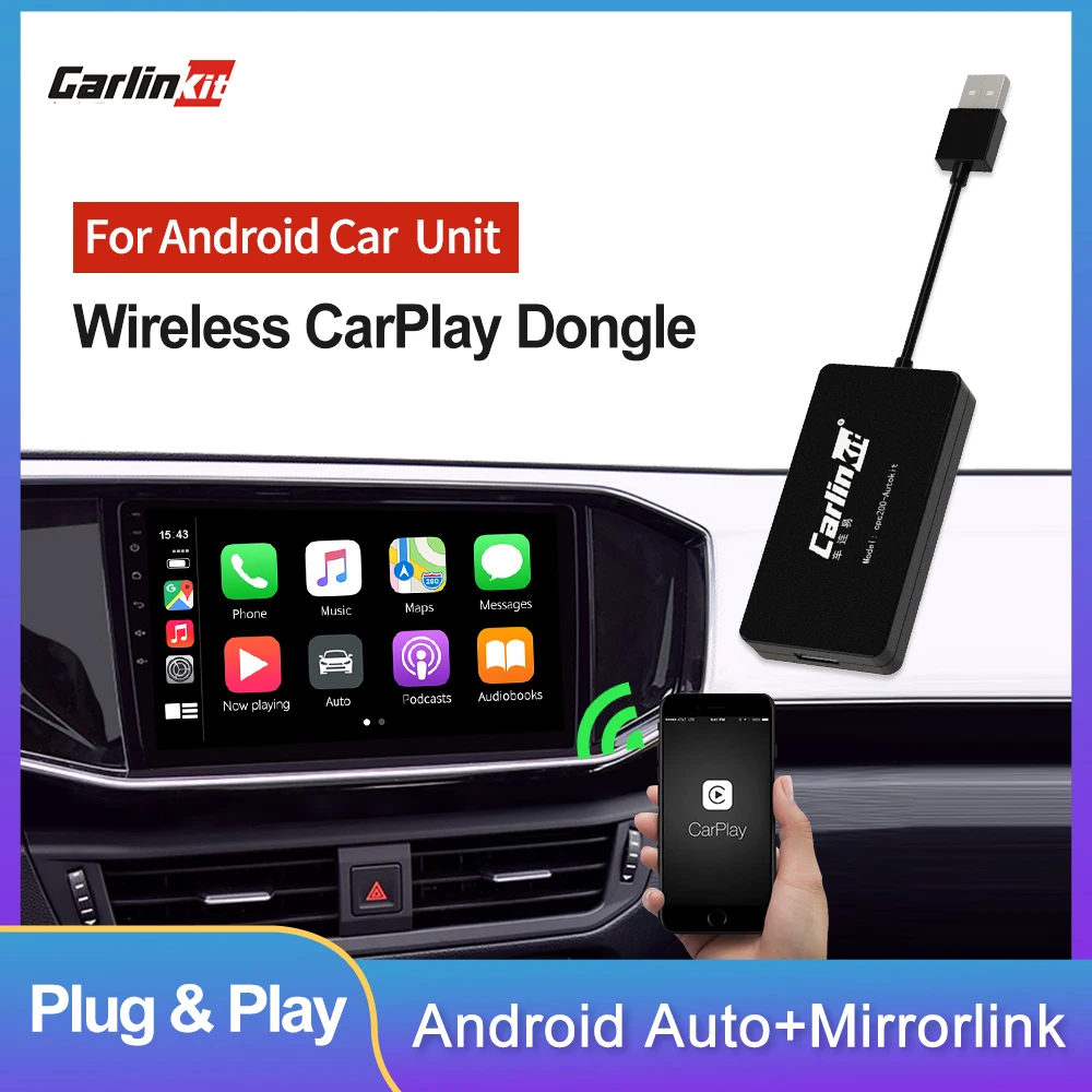 

Carlinkit Wireless Carplay Apple Dongle For Android Navigation Player Plug Play Smart Link USB Carplay Stick with Android Auto