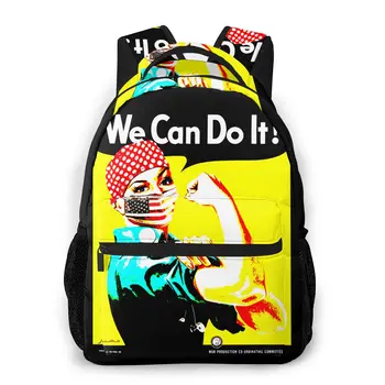

The World at War School Bags Rosie The Riveter Nurse Support Health Care Worker Poster Beautiful backpack for Men Women