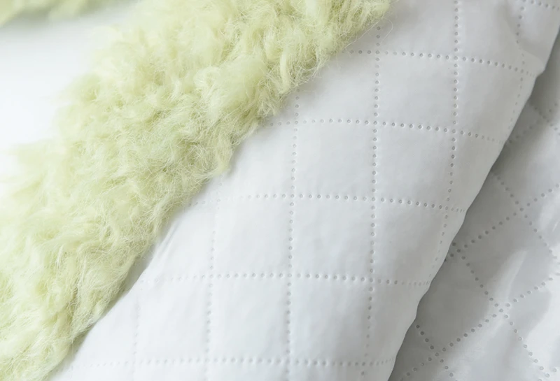 Korean Chic Women Sweet Green Faux Fur Coat Street Fashion Girls Winter Thicken Warm Fur Jacket Oversized Loose Fluffy Outerwear