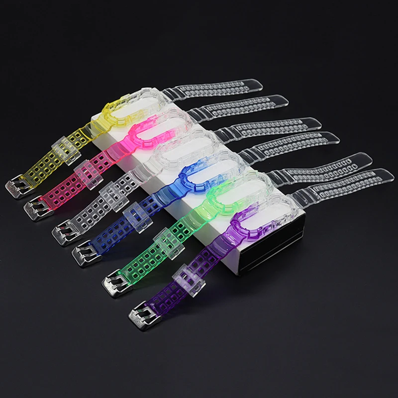 New Fashional Transparent Watch band For Xiaomi Mi band 4 3 5 6 Strap Replacement For Xiaomi mi Band 5 4 3 6 Gradient Band with