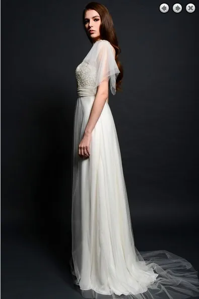 Новая мода макси невесты robe de mariee vestidos формальные размера плюс белые длинные бисерные Выпускные платья подружки невесты