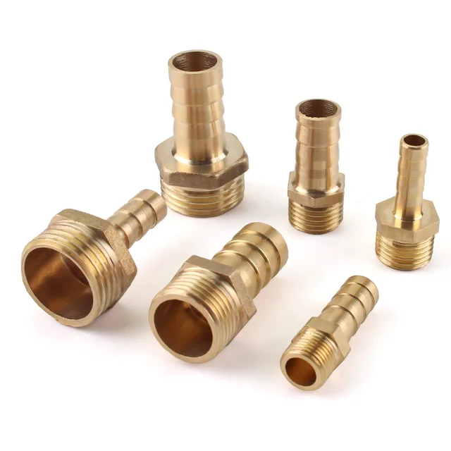 Brass Pipe Fitting 4mm 6mm 8mm 10mm 12mm  Hose Barb Tail 1/8" 1/4" 1/2" 3/8" BSP Male Connector Joint Copper Coupler Adapter 1