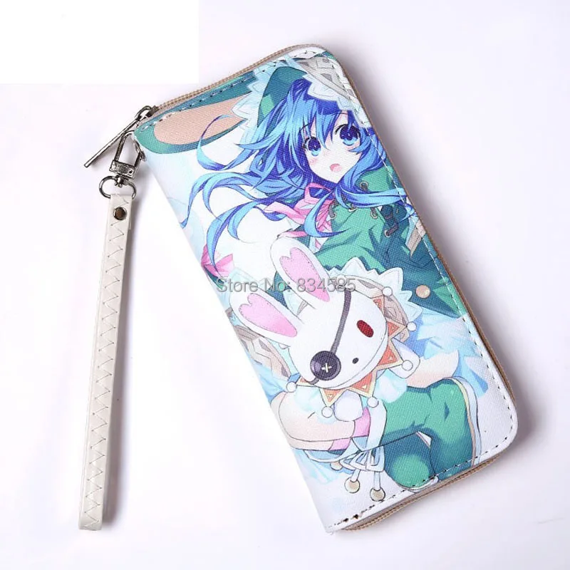 Аниме Дата живой Длинный кошелек на молнии Tokisaki Kurumi/Izayoi Miku из искусственной кожи кошелек