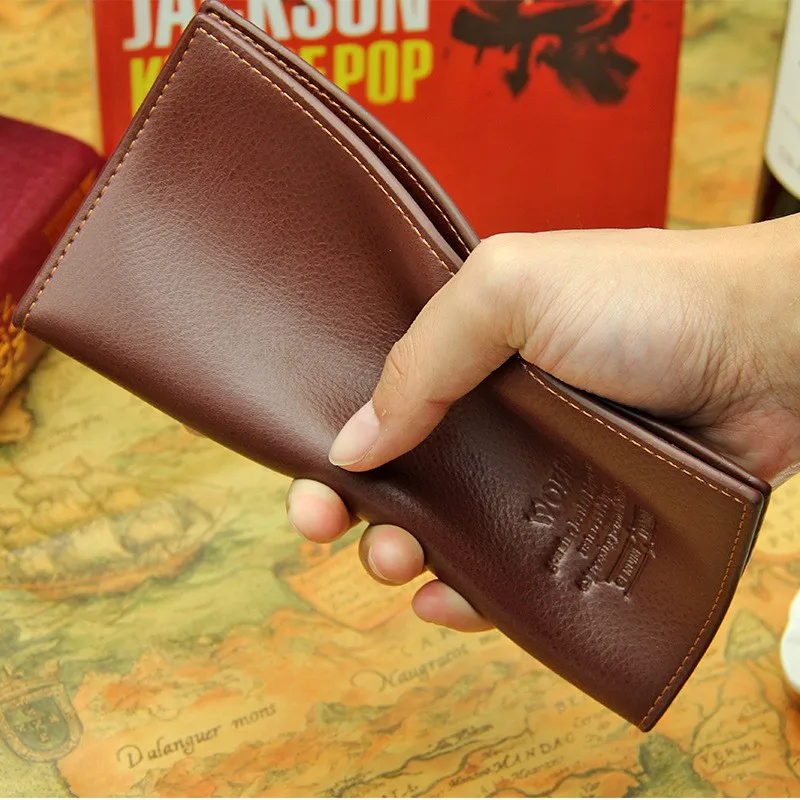

Casual Men Ultra-thin Wallet Credit Card Photo Holder Solid Interiorslot Pocket Wallet High Quality PU Long Influx of Men Clutch