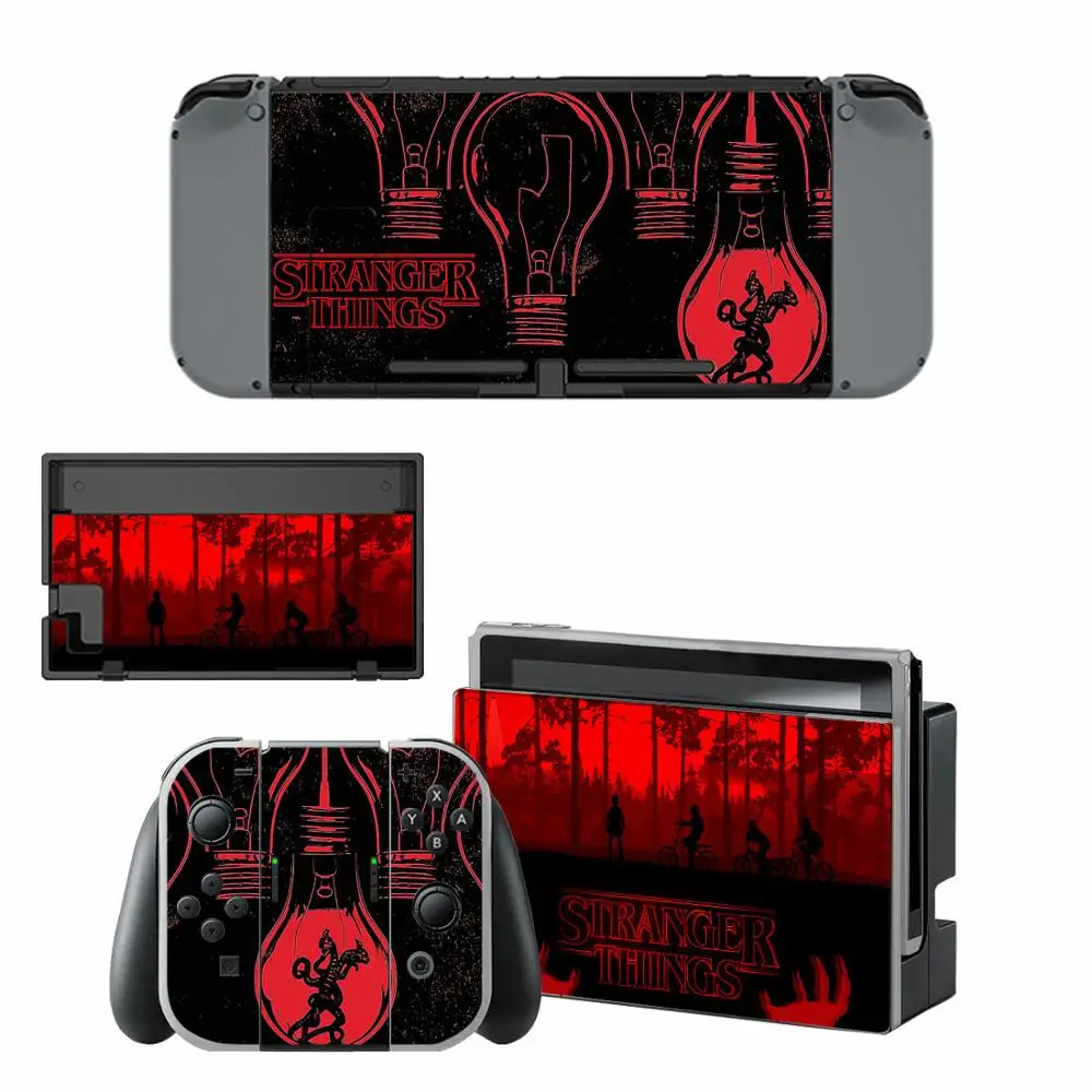 Наклейка на консоль Nintendo switch очень странные дела наклейка Switch Joy con|Наклейки| |