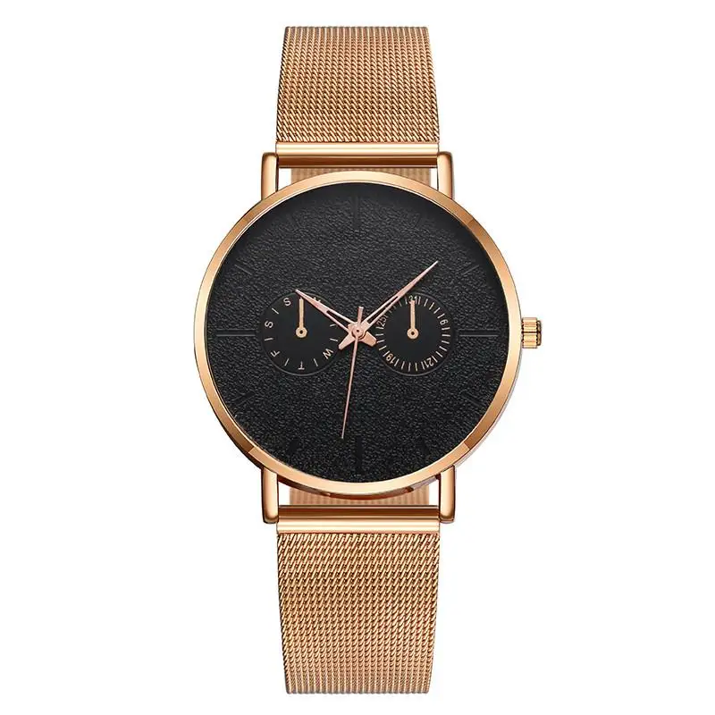 

relogio masculino 2020 Fashion Watch Men Business Casual Watches Luxury Black Stainless Steel Mesh Belt Quartz Wristwatch