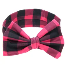 Impressão do bebê bowknot 1 pc bebê impressão bowknot orelhas de coelho elástico pano bandana grande arco nó turbaears elástico pano bandana(China)