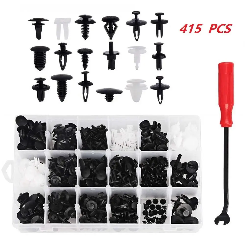 

415 Pcs Car Body Push Pin Rivet Fastener Trim Moulding Clip Screwdriver Removal Tool Door Trim Panel Clips