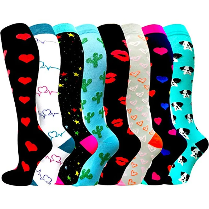 Men Women Compression Socks 8 Pairs Sports Nurses Doctors Sock Teachers