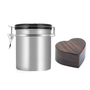 

1Pcs Coffee Stainless Steel Container Storage Canister & Coffee Tamper Mat Espresso Maker Support Base Non-Slip Pad
