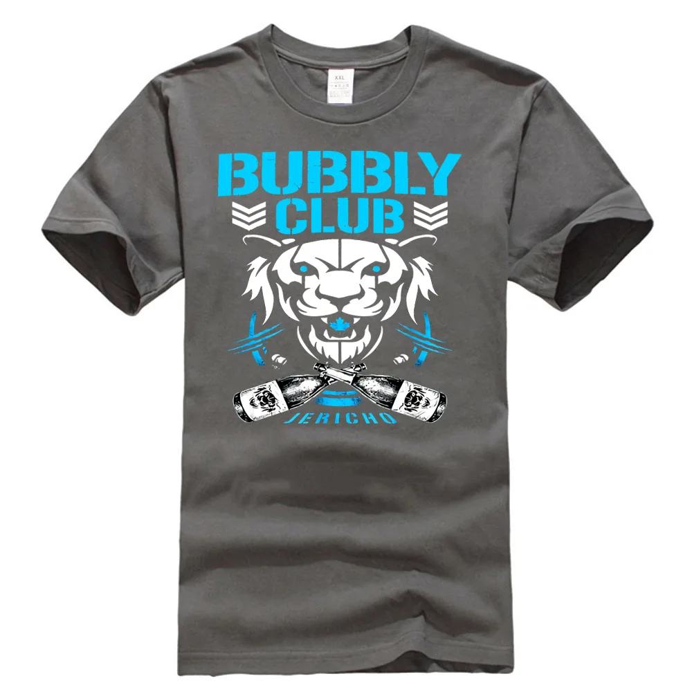 Bubbly Club Chris Aew Njpw Jericho Bit Of The Bubbly пародия черная футболка S-3Xl базовые модели футболки - Цвет: Темно-серый