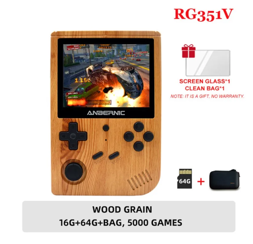 ANBERNIC RG351V 3.5-Inch IPS Handheld Game console 256G Pre-installed 20000 Games Video Retro Game Player With WIFI Kids Gift 