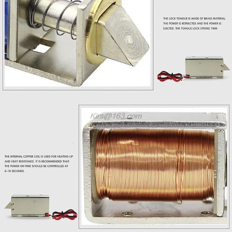 Электрический металлический электромагнитный замок DC12V 0.8A для хранения дверей