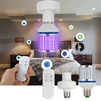 

Ozone Sterilization Corn Lamp Timing Disinfection 80W UVC Home E26/E27 Light for Household Rooms Mite Killing Lamp Intelligent