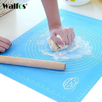 

WALFOS 40x50cm Big Size Silicone Cake Dough Pastry Fondant Rolling Cutting Mat Baking Pad Pastry Boards Cookie Baking Mat