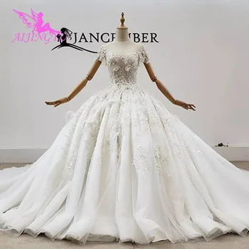 شراءAIJINGYU مصمم فساتين الفساتين الألمانية استقبال الفساتين للعروس استيراد لبنان ثوب أنيق القوطية مثير فستان الزفاف