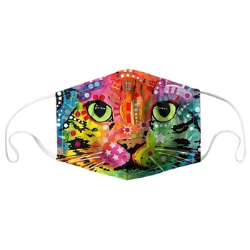 

Mascarillas 1pc Rainbow Cat 3d Print Funny Mouth Masks For Dust’ Protection Anti-face Mask Washable Earloop Reusable Mask Masque