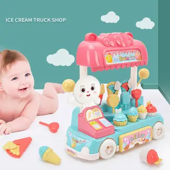 

Kids Simulation Light Music Electric Candy Ice Cream Car Pretend Play Game Toy