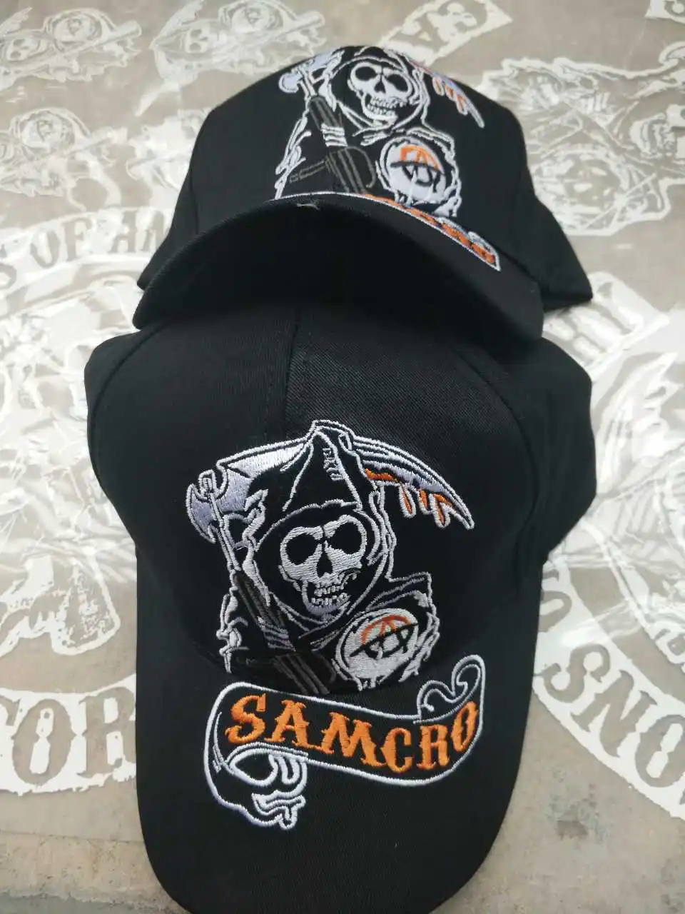 SAMCRO бейсболка SOA Sons of anarchia Череп Вышивка Повседневная бейсболка шапка модная Высококачественная гоночная мотоциклетная спортивный головной убор