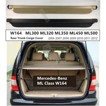 

For Car Rear Trunk Security Shield Cargo Cover For Mercedes-Benz ML Class W164 ML320 ML350 ML500 2006-2012 High Qualit Accessories