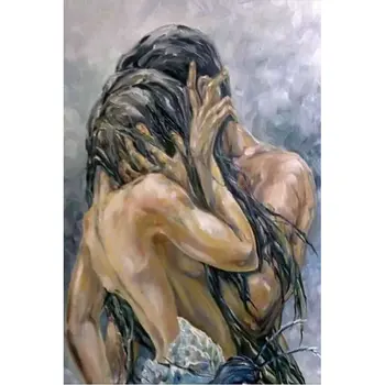 

DIY Diamond Painting cross stitch Lovers Full square Handmade Unfinish hand 5d Diamond Embroidery picture home Decorative