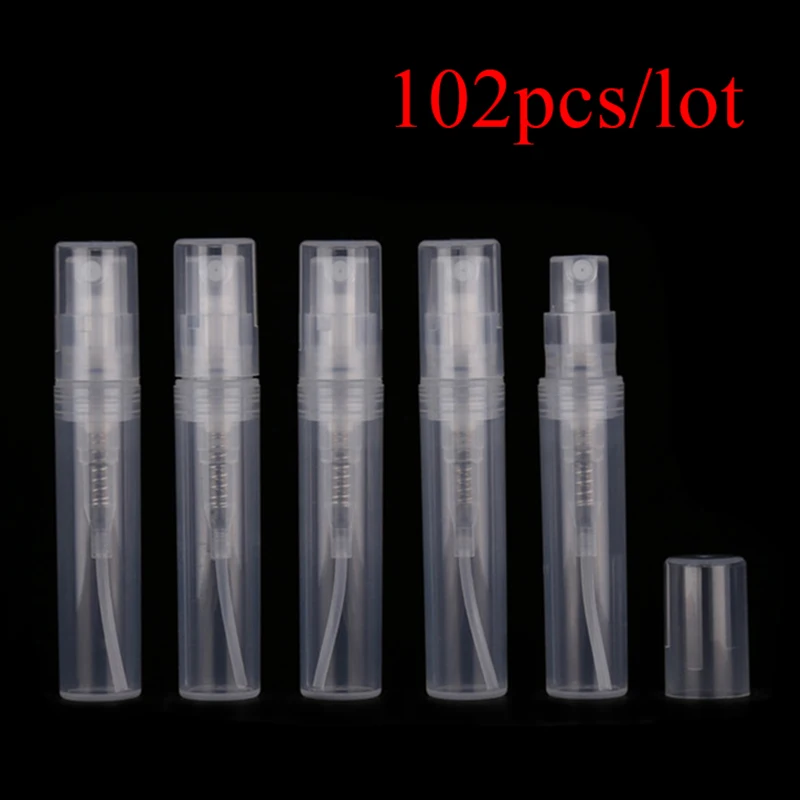 

102pcs/lot Empty 2ml 3ml 4ml 5ml Frosting Perfume Spray Bottles Sample Spray Refillable Bottle Translucence Spray Perfume Bottle
