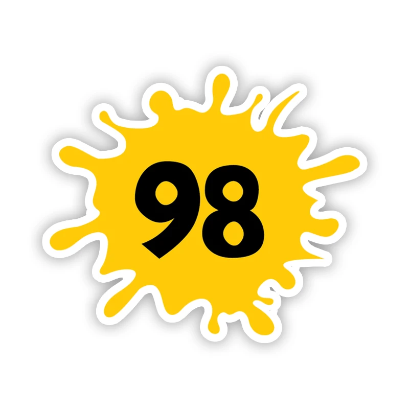 

B0171 11*13 cm Self-adhesive Decal Number 98 gasoline Car Sticker Waterproof Auto Decors on Fuel Cap