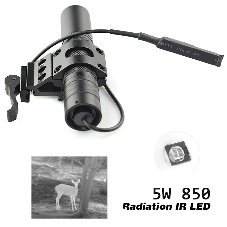 

Activefire 5W850NM IR LED Flashlight LED Night Vision Torch 38mm lens Infrared Light Adjustable Zoomable Torch for Hunting