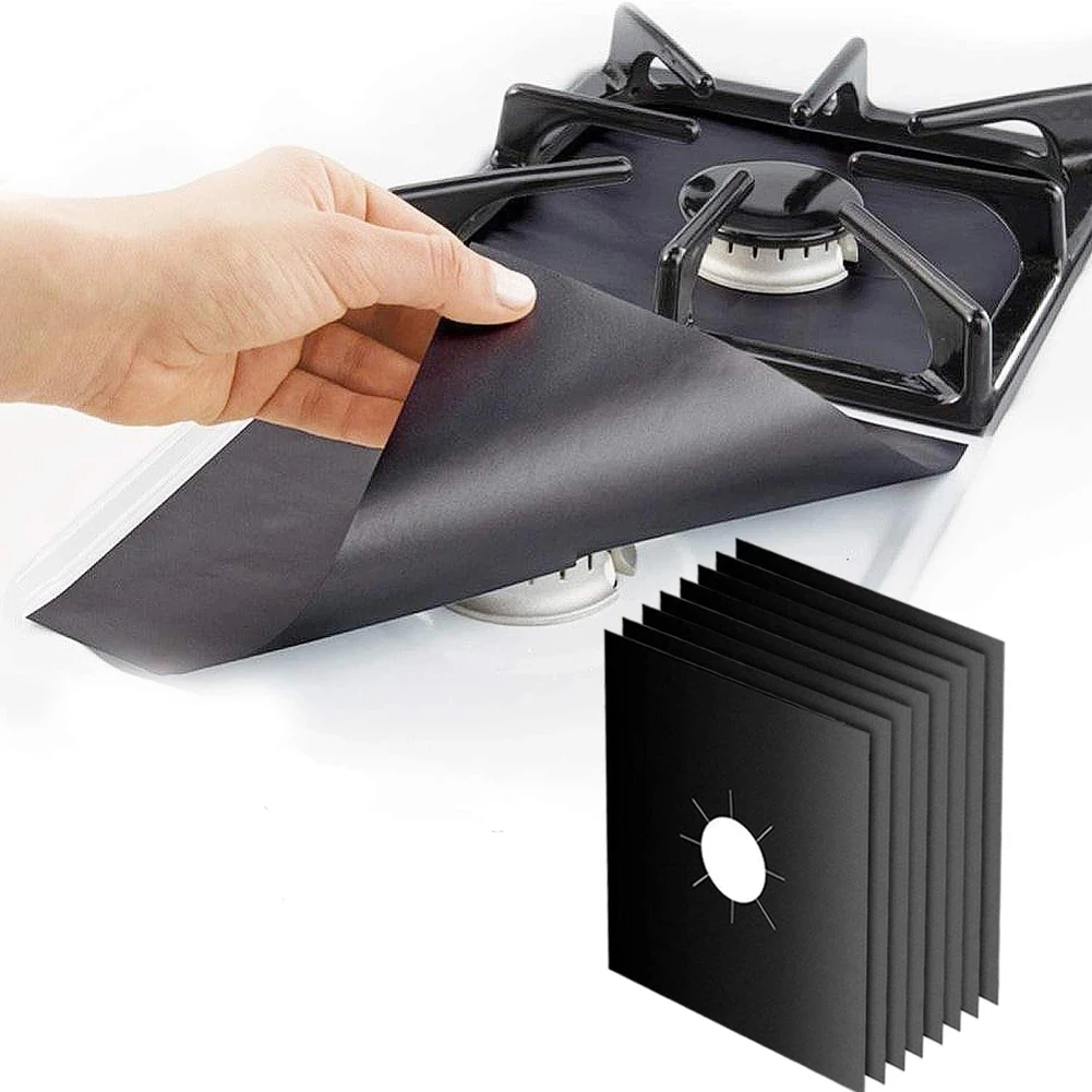 2/4pcs Stove Protective Cover Cooker Cover Liner Clean Mat Pad Non-stick Reusable Kitchen Gas Stove Stovetop Protector Kitchen
