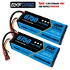 1/2PCS DXF Lipo 3S 4S 2S Battery 7.4V 11.1V 14.8V 8400mAh 6500mAh 6750mAh 7000mAh 5200mAh 9200mah 10000mah Hardcase for RC Car 6