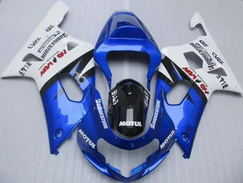 

Hi-grade Fairing kit for GSXR600 750 01 02 03 GSXR 600 GSXR750 2001 2002 2003 ABS Blue white Fairings set+Gifts SC16