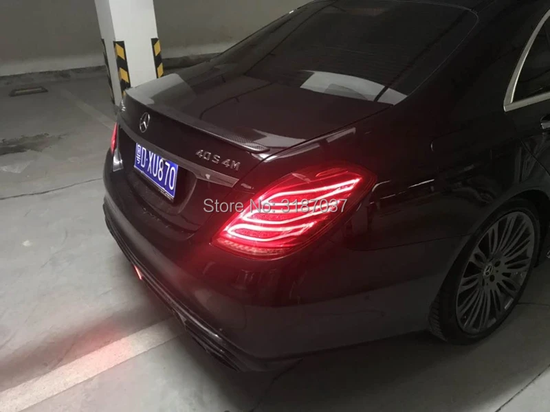 Для Mercedes W222 спойлер S Class S63 углеродного волокна задний багажник спойлер крыло S300 S350 S400 S500 S550 S63 4-дверный седан-UP