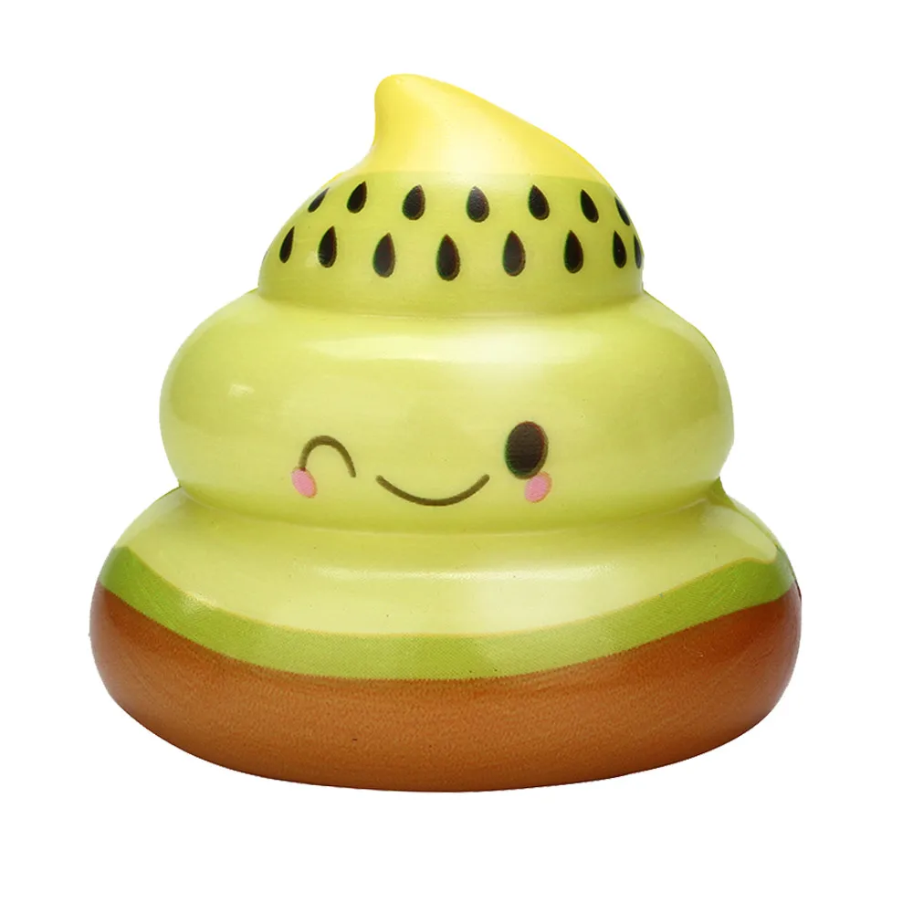 Мягкие и милые Kiwi фрукты Poo медленно поднимающийся крем Ароматизированная игрушка для снятия стресса 0909